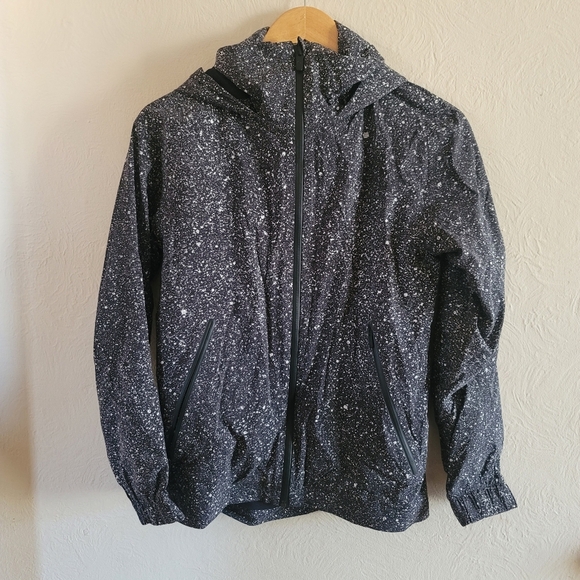 lululemon athletica Jackets & Blazers - Lululemon, Here To Move Jacket, Luminesce Splatter White‎ Black, Size 6